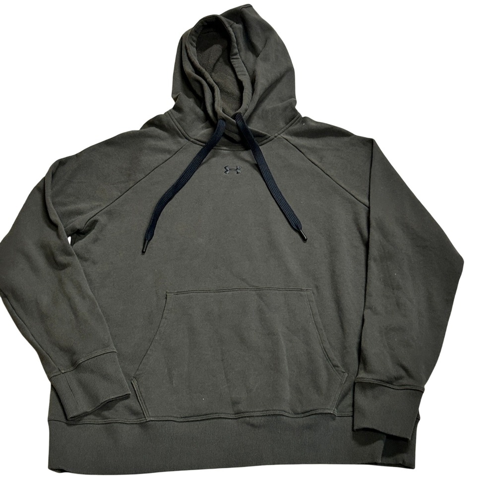 Under Armour Loose Fit Hoodie Charcoal Gray Sweatshirt Men's Large
